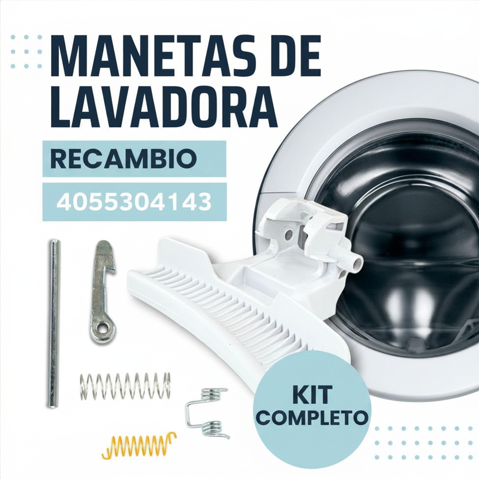 Maneta completa puerta lavadora AEG, Zanussi 4055304143